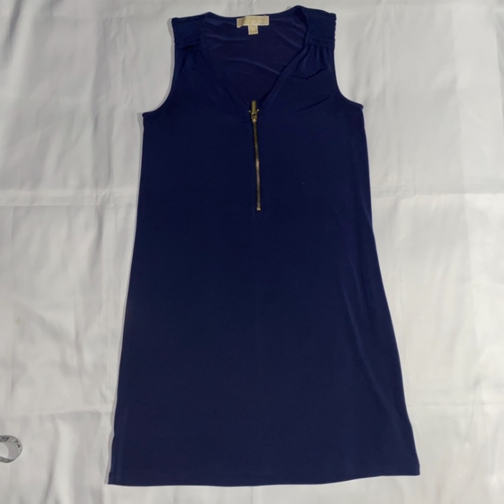 MICHAEL Michael Kors Sleeveless Above Knee Navy Dress
